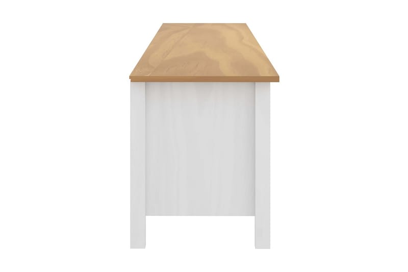 TV-bänk Hill Range vit 158x40x47 cm massiv furu - Vit - Möbler - Tv möbel & mediamöbel - TV bänk & mediabänk