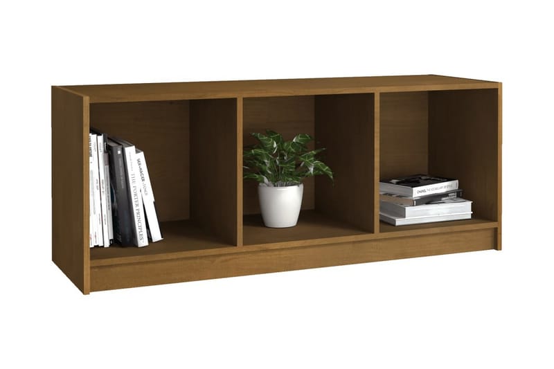 TV-bänk honungsbrun 104x33x41 cm massiv furu - Brun - Möbler - Tv möbel & mediamöbel - TV bänk & mediabänk