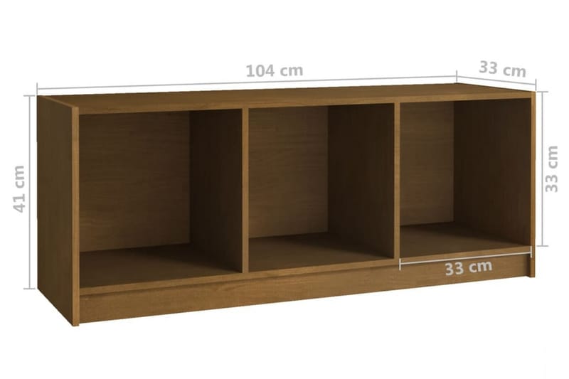 TV-bänk honungsbrun 104x33x41 cm massiv furu - Brun - Möbler - Tv möbel & mediamöbel - TV bänk & mediabänk