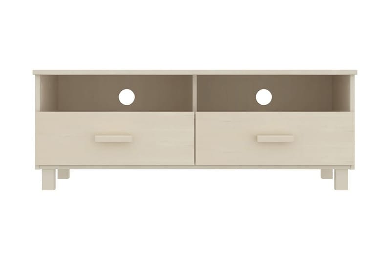 TV-bänk honungsbrun 106x40x40 cm massiv furu - Brun - Möbler - Tv möbel & mediamöbel - TV bänk & mediabänk