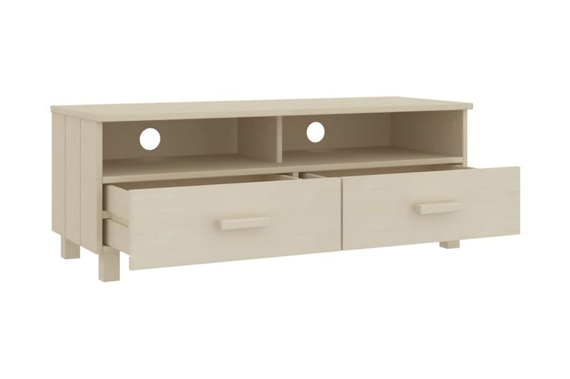 TV-bänk honungsbrun 106x40x40 cm massiv furu - Brun - Möbler - Tv möbel & mediamöbel - TV bänk & mediabänk