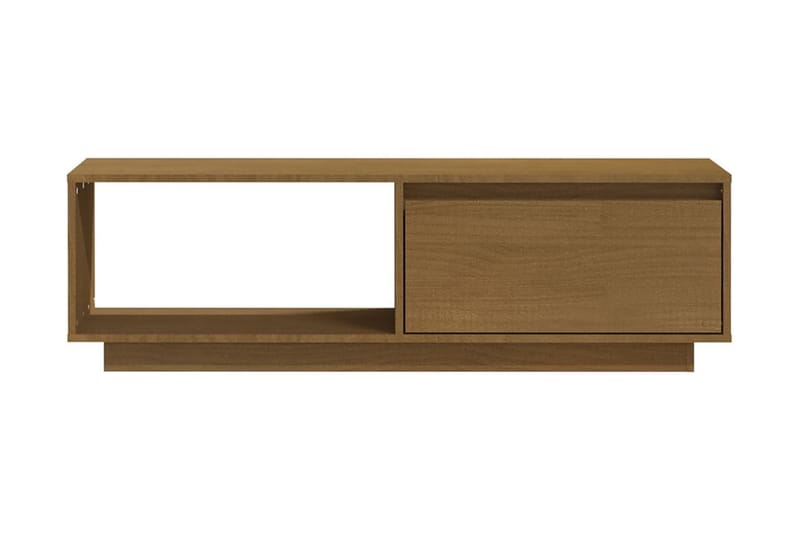 TV-bänk honungsbrun 110x30x33,5 cm massiv furu - Brun - Möbler - Tv möbel & mediamöbel - TV bänk & mediabänk