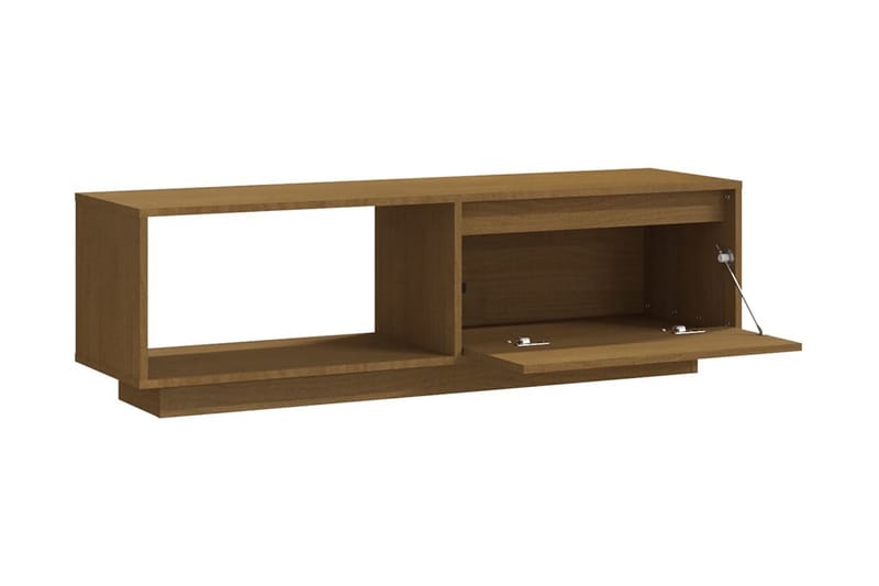 TV-bänk honungsbrun 110x30x33,5 cm massiv furu - Brun - Möbler - Tv möbel & mediamöbel - TV bänk & mediabänk