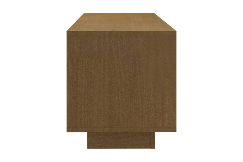 TV-bänk honungsbrun 110x30x33,5 cm massiv furu - Brun - Möbler - Tv möbel & mediamöbel - TV bänk & mediabänk