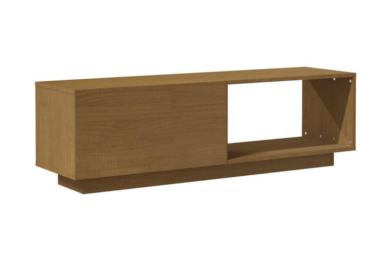 TV-bänk honungsbrun 110x30x33,5 cm massiv furu - Brun - Möbler - Tv möbel & mediamöbel - TV bänk & mediabänk
