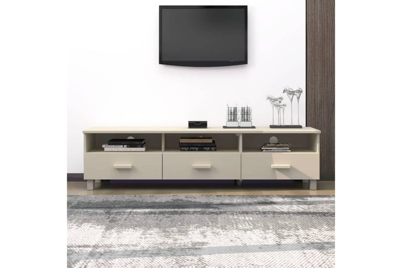 TV-bänk honungsbrun 158x40x40 cm massiv furu - Brun - Möbler - Tv möbel & mediamöbel - TV bänk & mediabänk