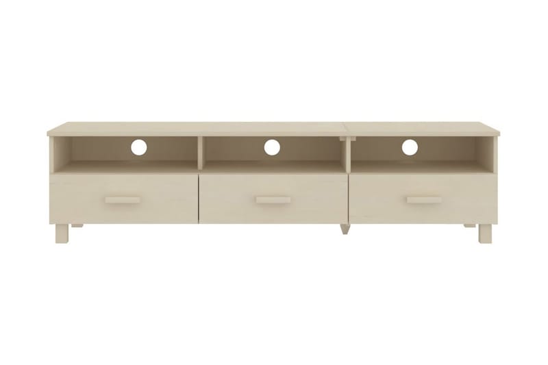 TV-bänk honungsbrun 158x40x40 cm massiv furu - Brun - Möbler - Tv möbel & mediamöbel - TV bänk & mediabänk