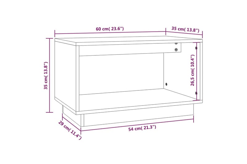 Tv-bänk honungsbrun 60x35x35 cm massiv furu - Brun - Möbler - Tv möbel & mediamöbel - TV bänk & mediabänk