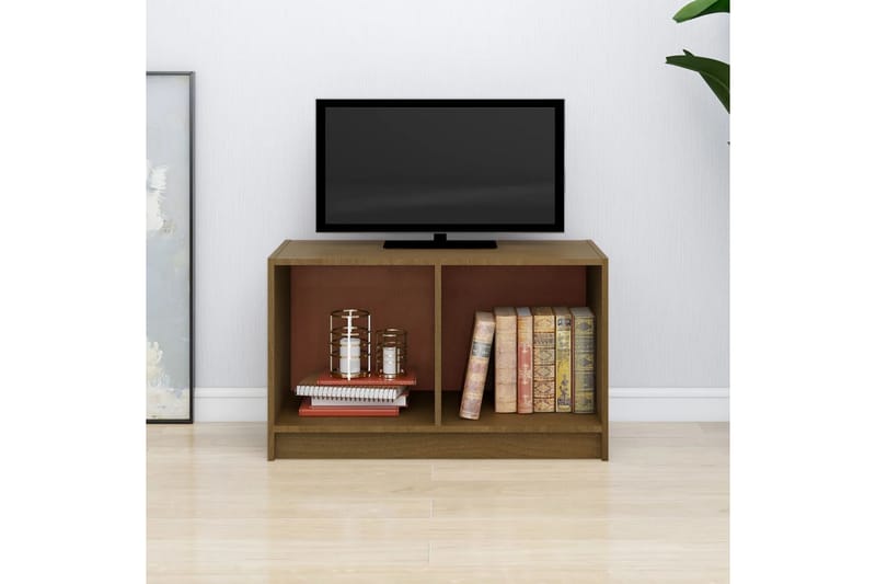 TV-bänk honungsbrun 70x33x42 cm massiv furu - Brun - Möbler - Tv möbel & mediamöbel - TV bänk & mediabänk