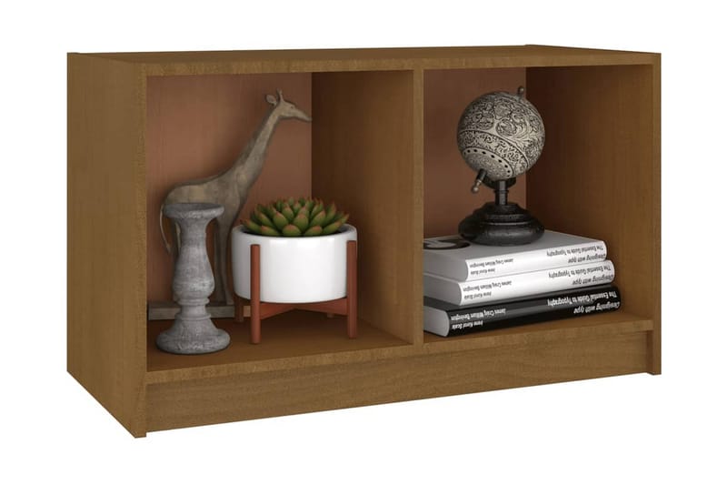 TV-bänk honungsbrun 70x33x42 cm massiv furu - Brun - Möbler - Tv möbel & mediamöbel - TV bänk & mediabänk