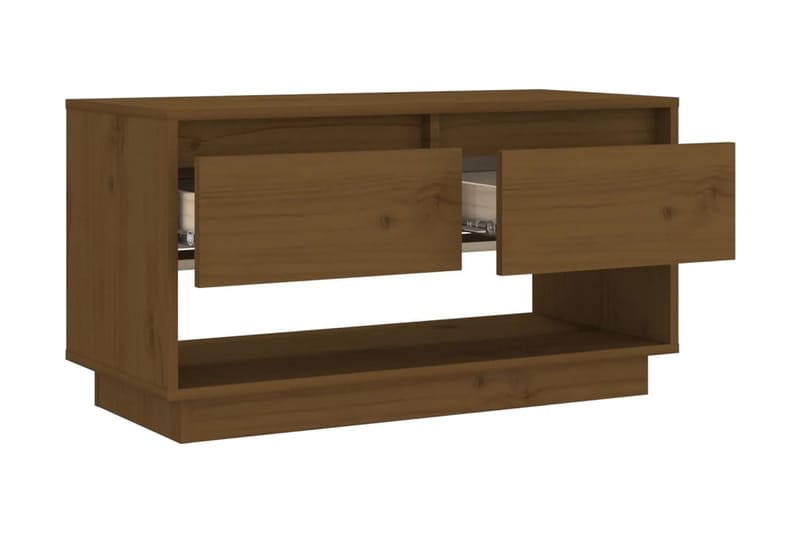 Tv-bänk honungsbrun 74x34x40 cm massiv furu - Brun - Möbler - Tv möbel & mediamöbel - TV bänk & mediabänk