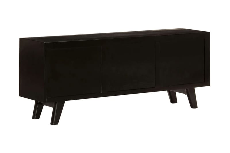 TV-bänk i massivt mangoträ 120x30x50 cm - Svart - Möbler - Tv möbel & mediamöbel - TV bänk & mediabänk