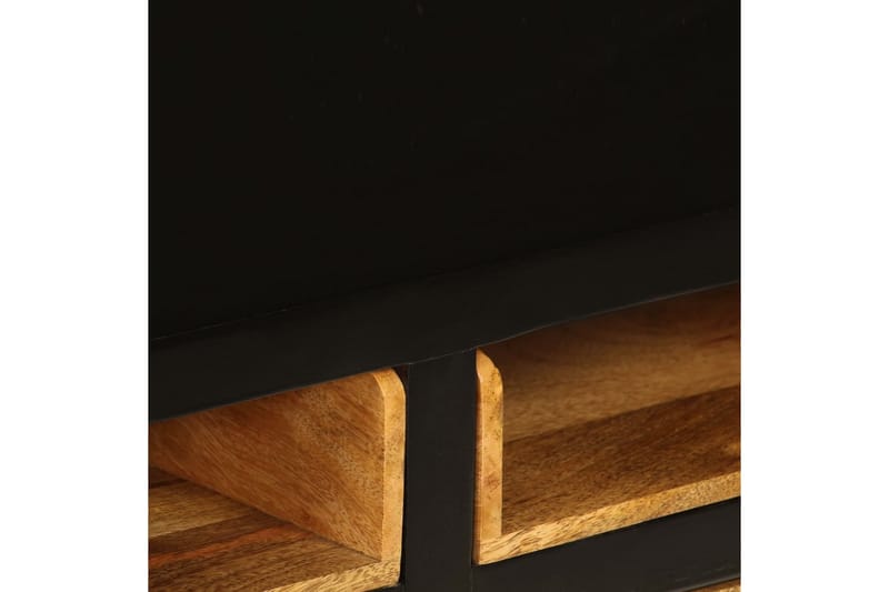 TV-bänk i massivt mangoträ 120x30x50 cm - Svart - Möbler - Tv möbel & mediamöbel - TV bänk & mediabänk