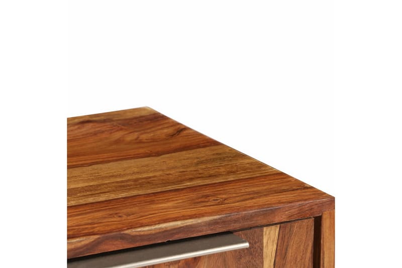TV-bänk i massivt sheshamträ med honingsfinish 118x30x40 cm - Brun - Möbler - Tv möbel & mediamöbel - TV bänk & mediabänk