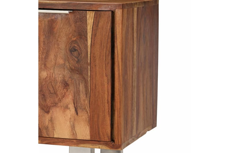 TV-bänk i massivt sheshamträ med honingsfinish 118x30x40 cm - Brun - Möbler - Tv möbel & mediamöbel - TV bänk & mediabänk