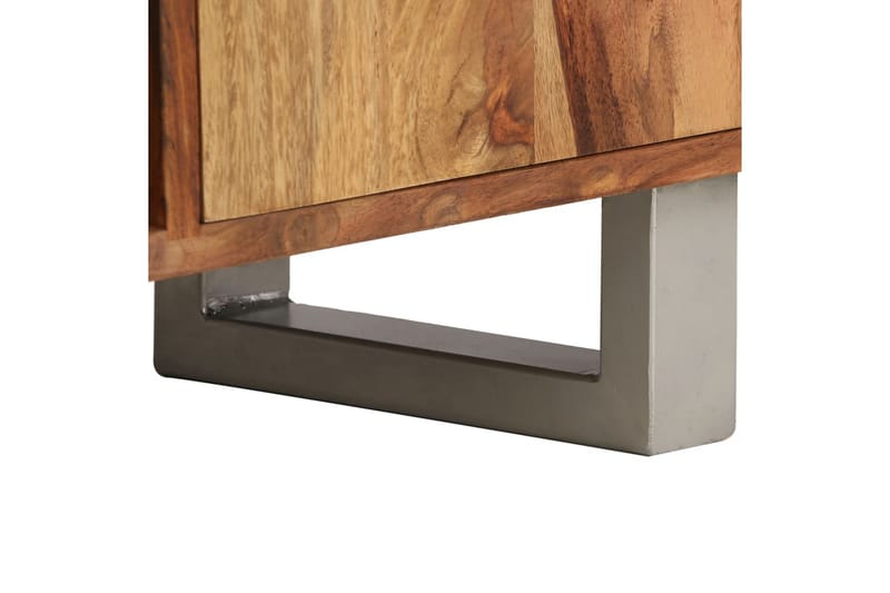 TV-bänk i massivt sheshamträ med honingsfinish 118x30x40 cm - Brun - Möbler - Tv möbel & mediamöbel - TV bänk & mediabänk