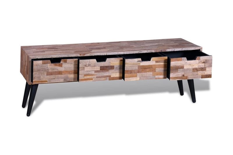 TV-bänk konsolbord i återvunnen teak med 4 lådor - Brun - Möbler - Tv möbel & mediamöbel - TV bänk & mediabänk