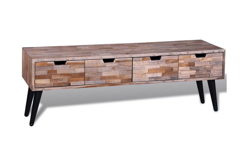 TV-bänk konsolbord i återvunnen teak med 4 lådor - Brun - Möbler - Tv möbel & mediamöbel - TV bänk & mediabänk