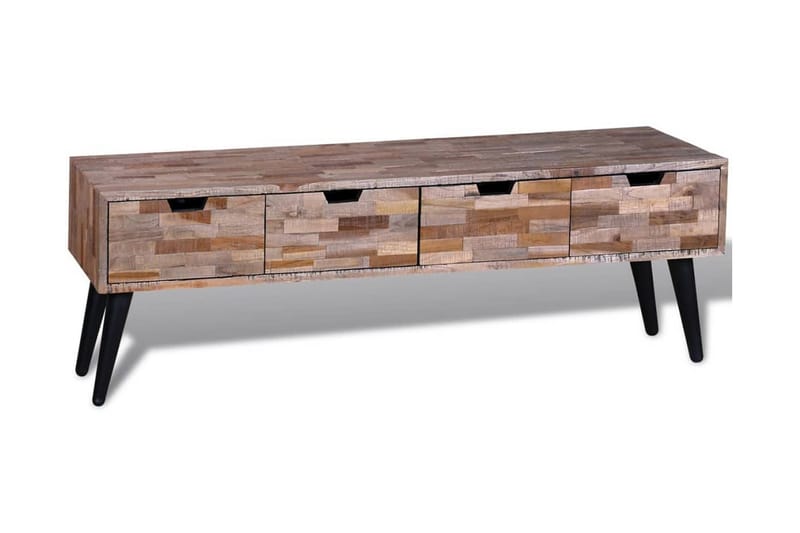 TV-bänk konsolbord i återvunnen teak med 4 lådor - Brun - Möbler - Tv möbel & mediamöbel - TV bänk & mediabänk