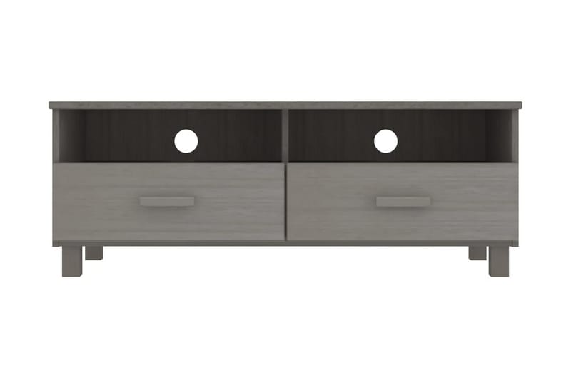 TV-bänk ljusgrå 106x40x40 cm massiv furu - Grå - Möbler - Tv möbel & mediamöbel - TV bänk & mediabänk
