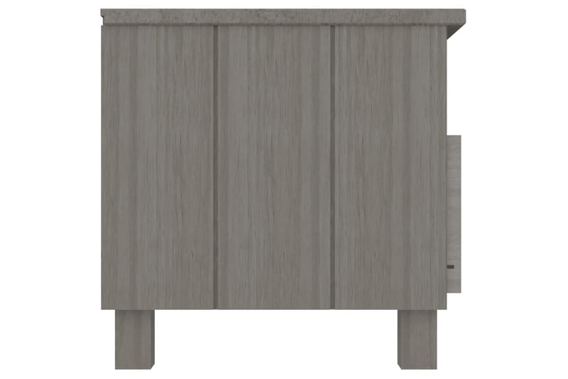 TV-bänk ljusgrå 106x40x40 cm massiv furu - Grå - Möbler - Tv möbel & mediamöbel - TV bänk & mediabänk