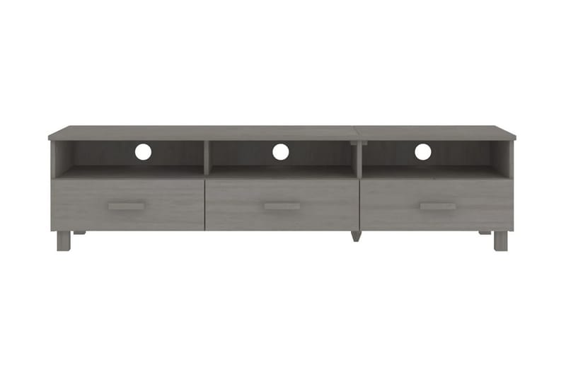 TV-bänk ljusgrå 158x40x40 cm massiv furu - Grå - Möbler - Tv möbel & mediamöbel - TV bänk & mediabänk