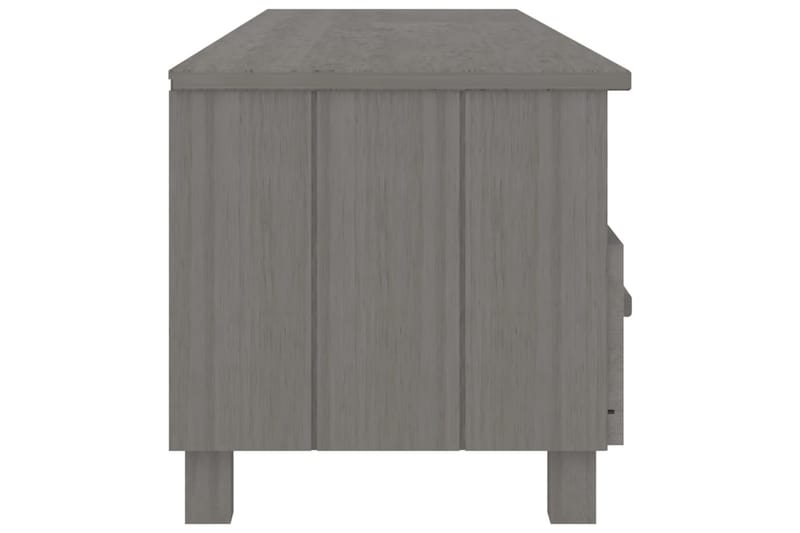 TV-bänk ljusgrå 158x40x40 cm massiv furu - Grå - Möbler - Tv möbel & mediamöbel - TV bänk & mediabänk