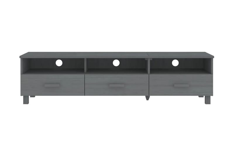 TV-bänk mörkgrå 158x40x40 cm massiv furu - Grå - Möbler - Tv möbel & mediamöbel - TV bänk & mediabänk