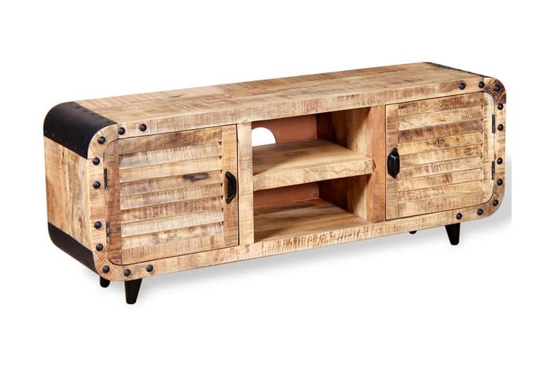 TV-bänk mangoträ 120x30x50 cm - Brun - Möbler - Tv möbel & mediamöbel - TV bänk & mediabänk