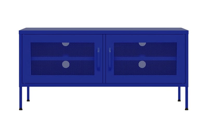 Tv-bänk marinblå 105x35x50 cm stål - Blå - Möbler - Tv möbel & mediamöbel - TV bänk & mediabänk
