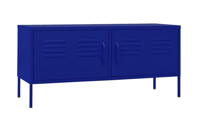 Tv-bänk marinblå 105x35x50 cm stål - Blå - Möbler - Tv möbel & mediamöbel - TV bänk & mediabänk
