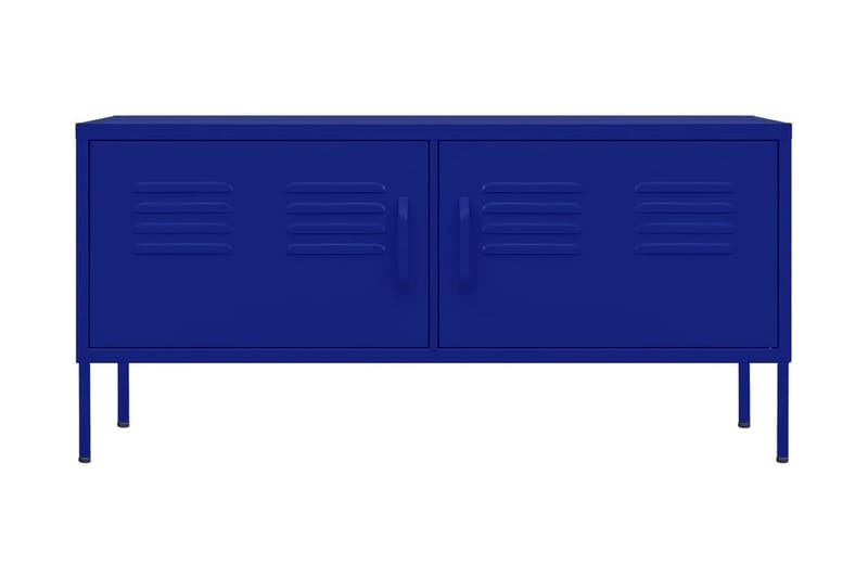 Tv-bänk marinblå 105x35x50 cm stål - Blå - Möbler - Tv möbel & mediamöbel - TV bänk & mediabänk