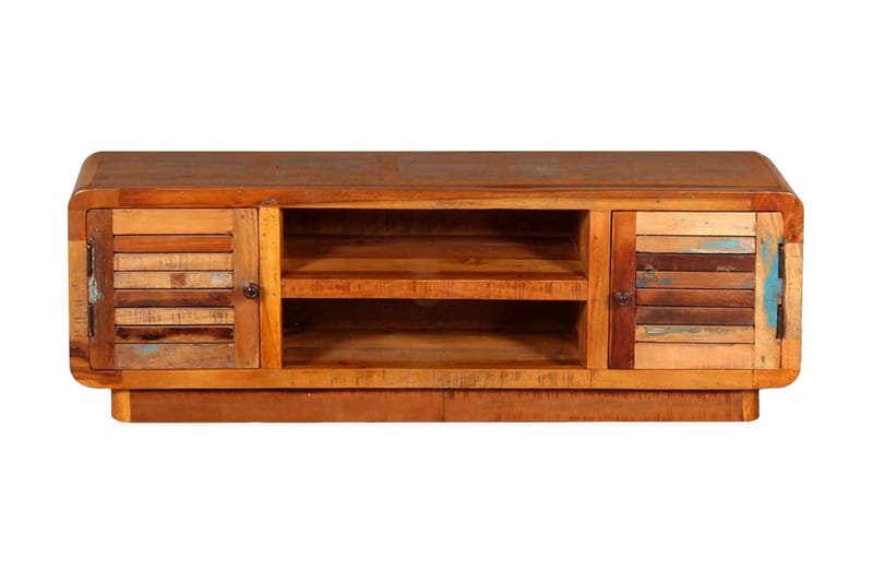 TV-bänk massivt återvunnet trä 120x30x40 cm - Flerfärgad - Möbler - Tv möbel & mediamöbel - TV bänk & mediabänk
