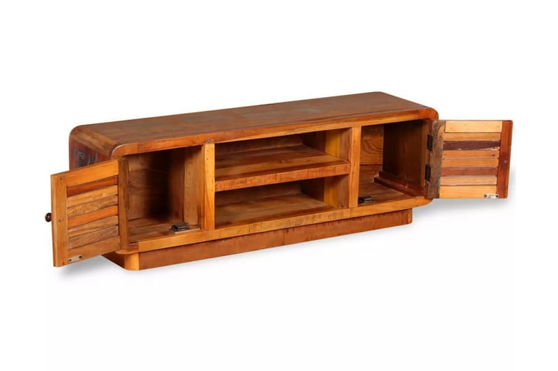 TV-bänk massivt återvunnet trä 120x30x40 cm - Flerfärgad - Möbler - Tv möbel & mediamöbel - TV bänk & mediabänk