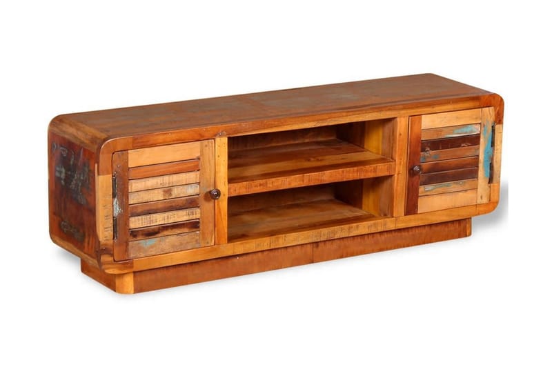 TV-bänk massivt återvunnet trä 120x30x40 cm - Flerfärgad - Möbler - Tv möbel & mediamöbel - TV bänk & mediabänk