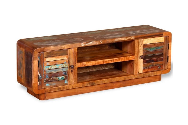 TV-bänk massivt återvunnet trä 120x30x40 cm - Flerfärgad - Möbler - Tv möbel & mediamöbel - TV bänk & mediabänk