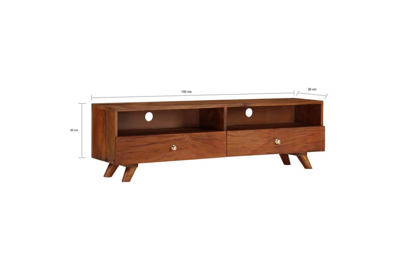 TV-bänk massivt återvunnet trä 140x30x40 cm - Brun - Möbler - Tv möbel & mediamöbel - TV bänk & mediabänk