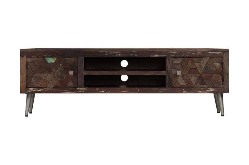 TV-bänk massivt återvunnet trä 140x30x45 cm - Brun - Möbler - Tv möbel & mediamöbel - TV bänk & mediabänk