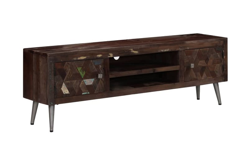 TV-bänk massivt återvunnet trä 140x30x45 cm - Brun - Möbler - Tv möbel & mediamöbel - TV bänk & mediabänk