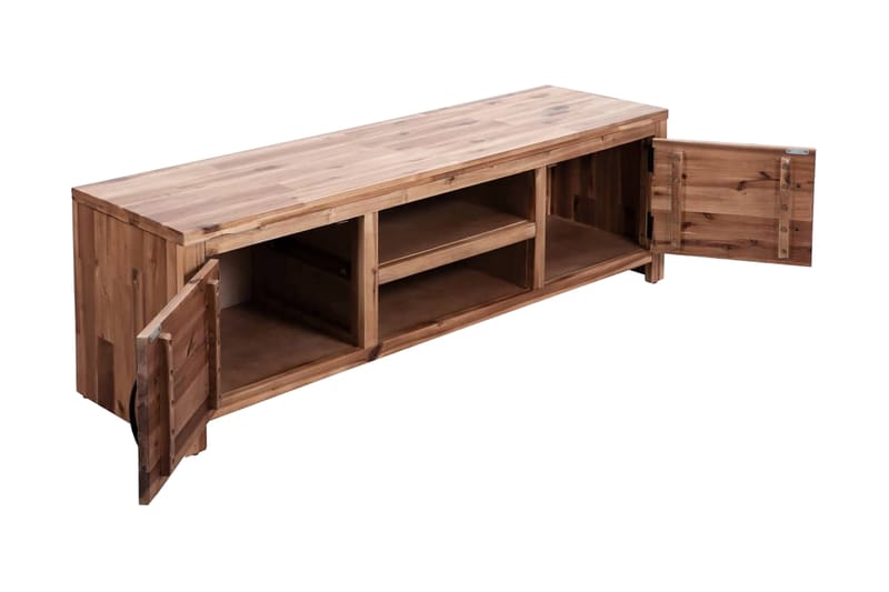 TV-bänk massivt akaciaträ 120x35x40 cm - Brun - Möbler - Tv möbel & mediamöbel - TV bänk & mediabänk