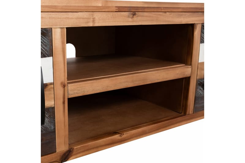 TV-bänk massivt akaciaträ 120x35x40 cm - Brun - Möbler - Tv möbel & mediamöbel - TV bänk & mediabänk