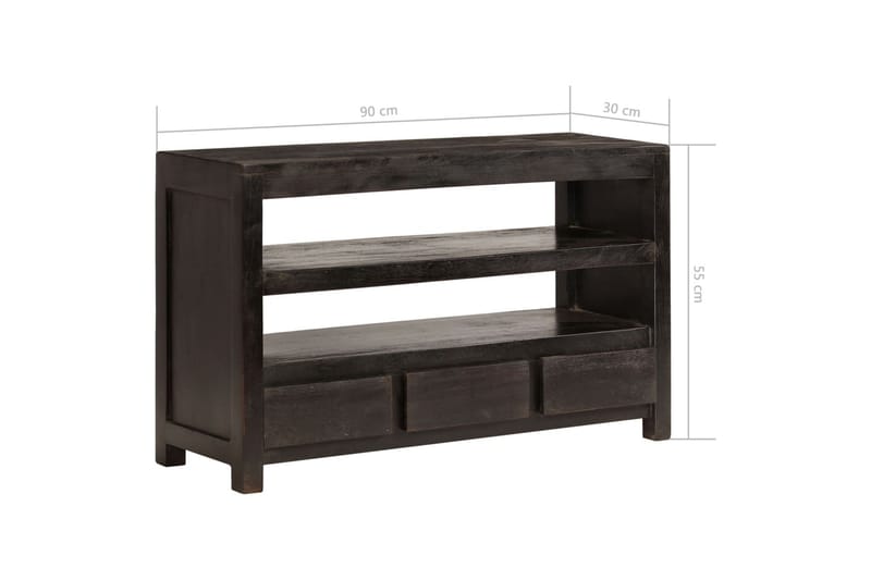 TV-bänk massivt akaciaträ 90x30x55 cm mörkbrun - Brun - Möbler - Tv möbel & mediamöbel - TV bänk & mediabänk