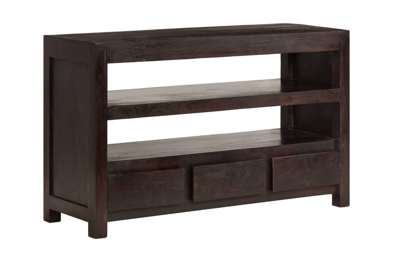 TV-bänk massivt akaciaträ 90x30x55 cm mörkbrun - Brun - Möbler - Tv möbel & mediamöbel - TV bänk & mediabänk