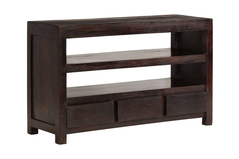 TV-bänk massivt akaciaträ 90x30x55 cm mörkbrun - Brun - Möbler - Tv möbel & mediamöbel - TV bänk & mediabänk