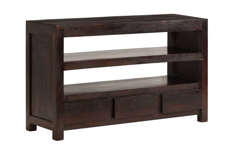 TV-bänk massivt akaciaträ 90x30x55 cm mörkbrun - Brun - Möbler - Tv möbel & mediamöbel - TV bänk & mediabänk