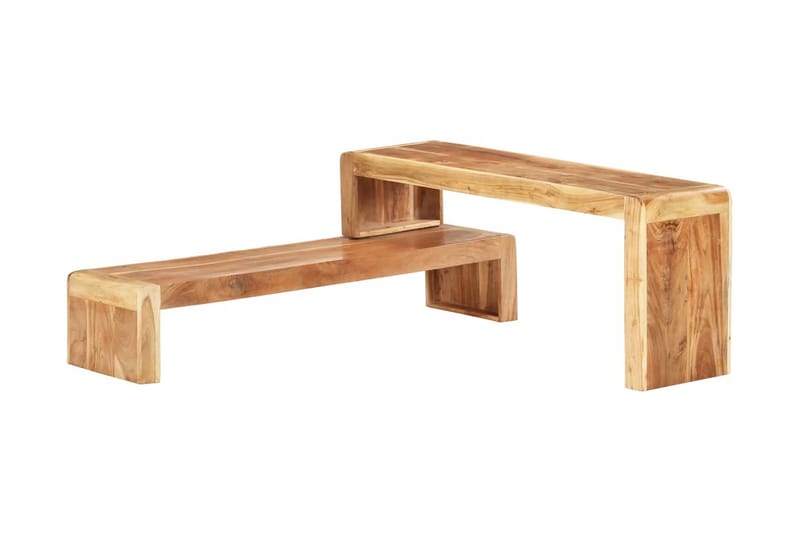 TV-bänk massivt akaciaträ - Brun - Möbler - Tv möbel & mediamöbel - TV bänk & mediabänk
