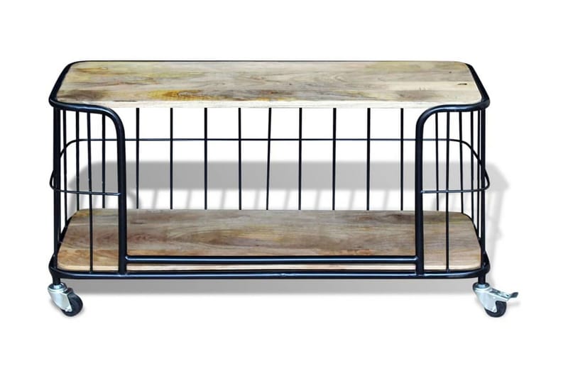 TV-bänk massivt mangoträ 100x40x45 cm - Brun - Möbler - Tv möbel & mediamöbel - TV bänk & mediabänk