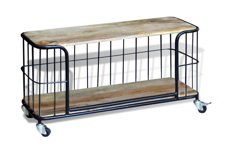 TV-bänk massivt mangoträ 100x40x45 cm - Brun - Möbler - Tv möbel & mediamöbel - TV bänk & mediabänk