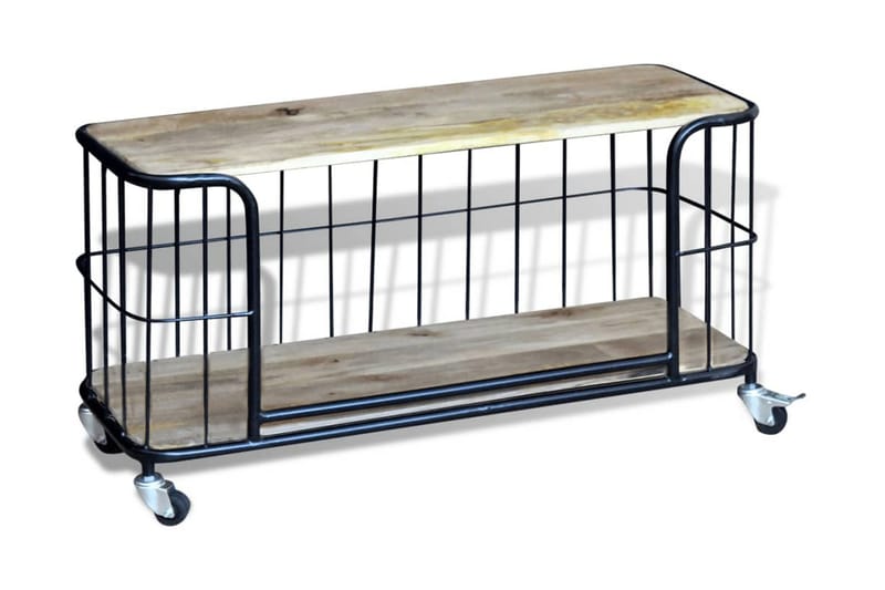 TV-bänk massivt mangoträ 100x40x45 cm - Brun - Möbler - Tv möbel & mediamöbel - TV bänk & mediabänk