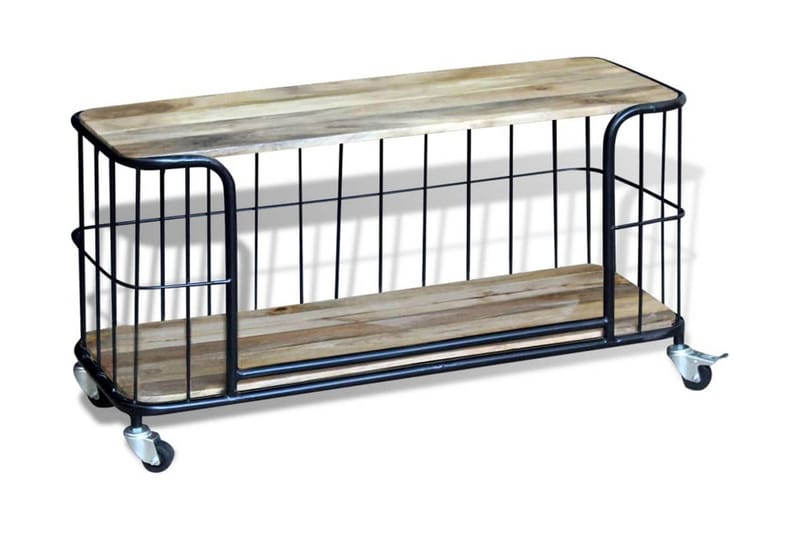 TV-bänk massivt mangoträ 100x40x45 cm - Brun - Möbler - Tv möbel & mediamöbel - TV bänk & mediabänk